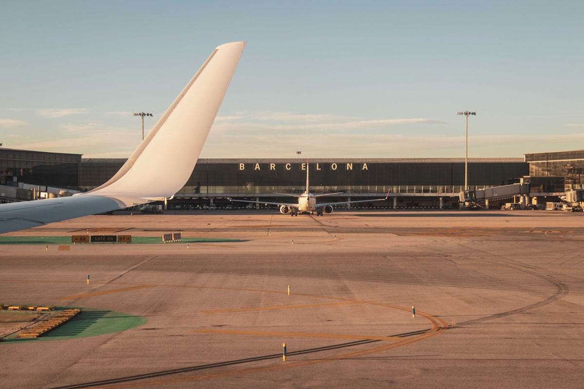 airplane in Barcelona airport