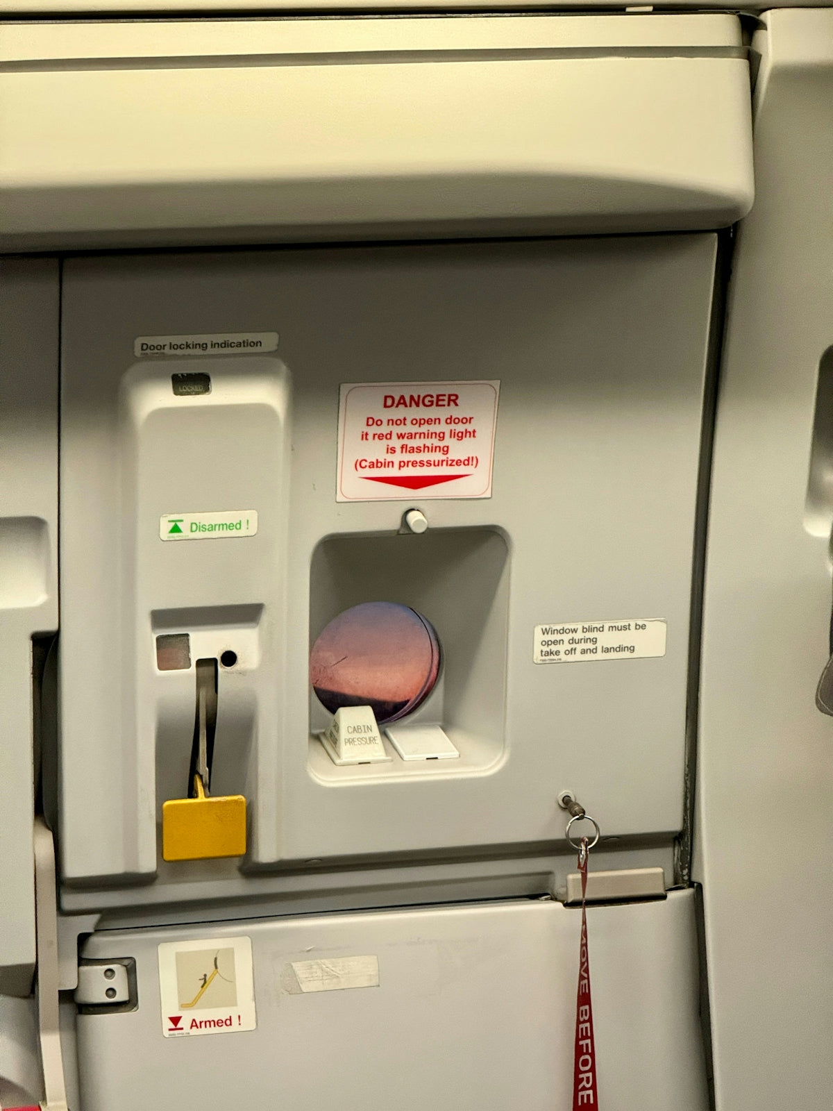 A close up of a machine on a plane