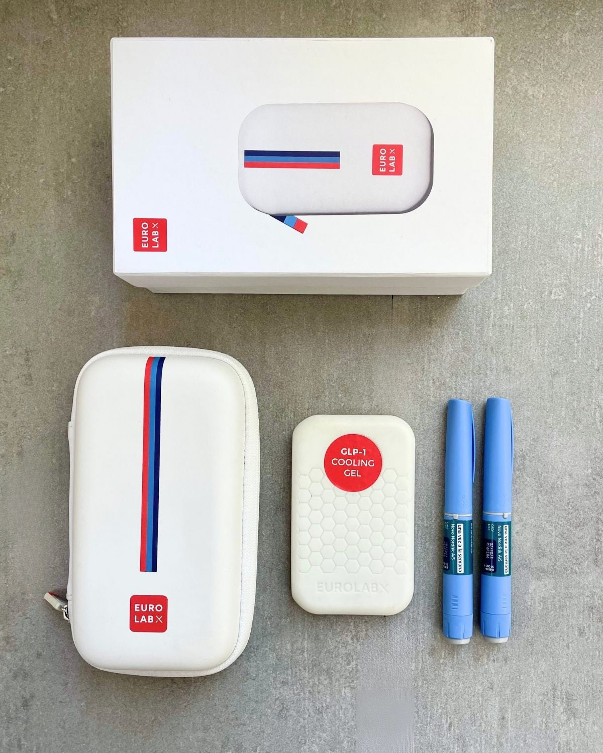 EUROLABX GLP-1 travel cooler case for Ozempic, Mounjaro, Wegovy Zepbound, Insulin - complete set